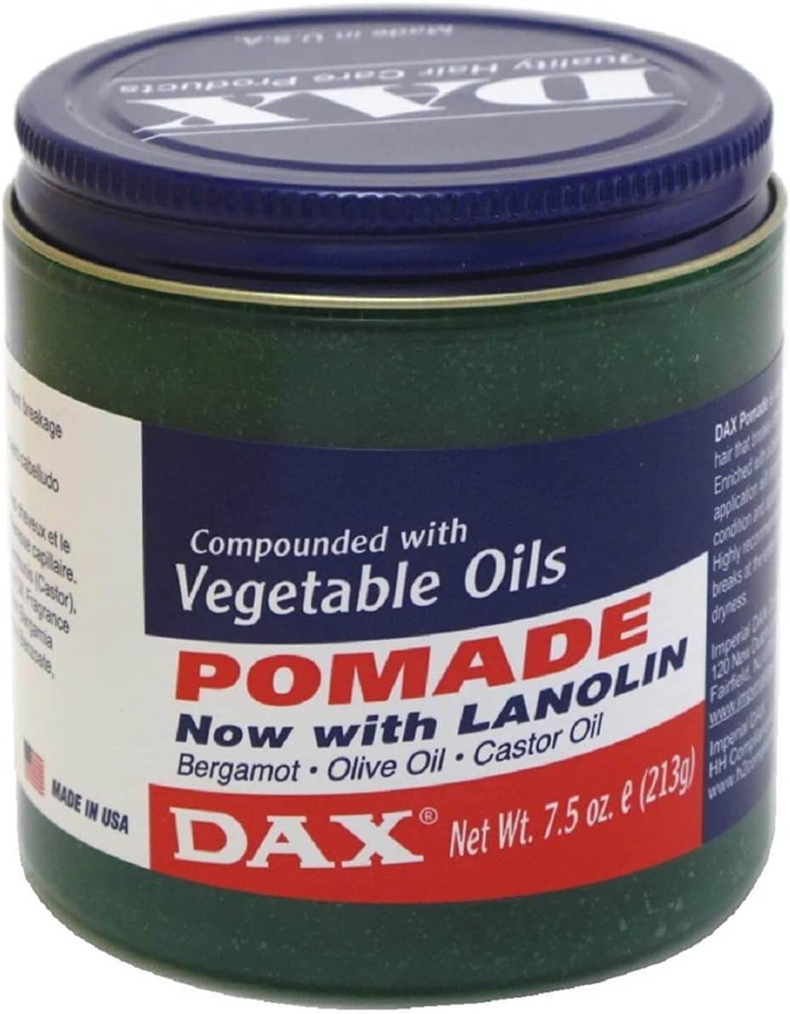 DAX Vegetable Oils POMADE Now with LANOLIN 213g