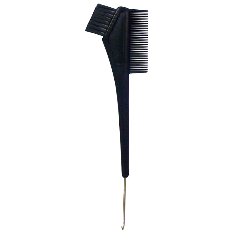 Comair Metal Rat Tail Comb and Brush - Black 764048